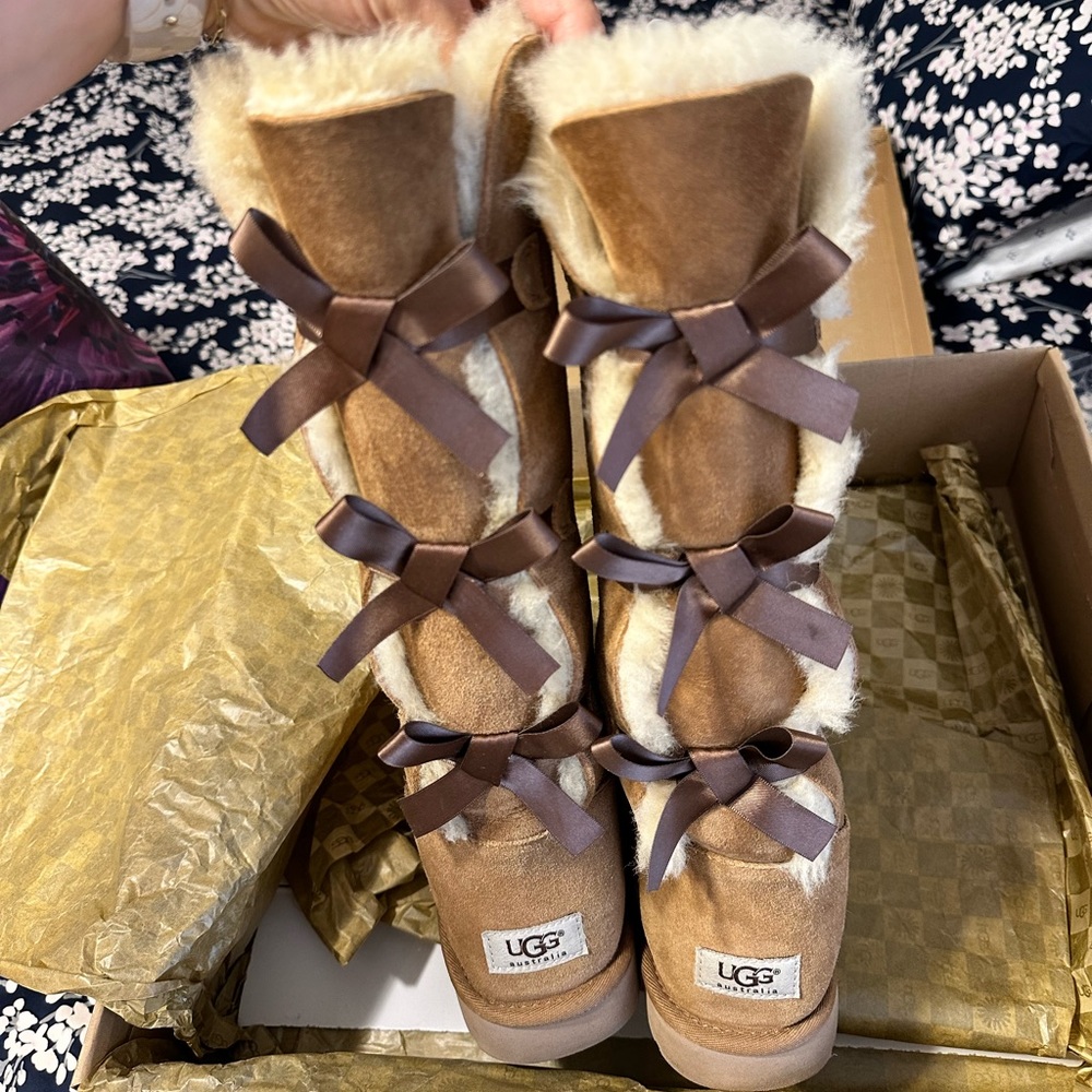 UGG® Bailey Bow II Suede Tall Water-Resistant Cold Weather Boots